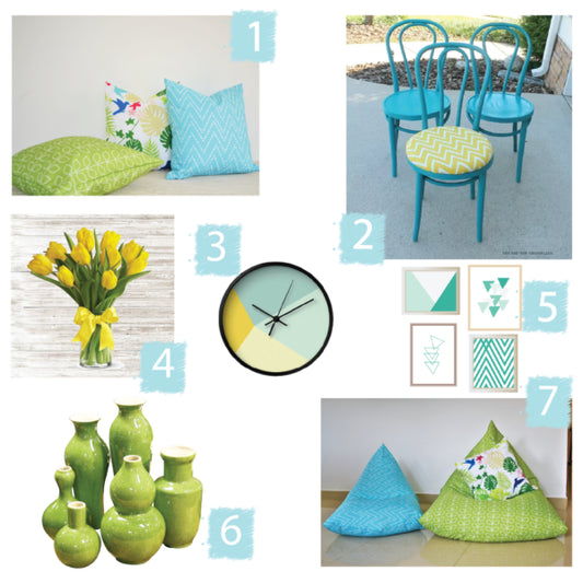 Aqua (Turquoise) & Green Home Decor Ideas
