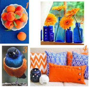 Bold & Vibrant Home Decor: Cobalt Blue and Orange
