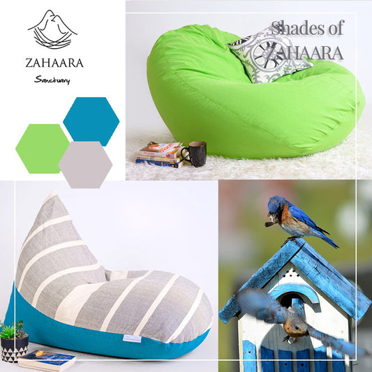 Shades of ZAHAARA - Blue, Green and Grey
