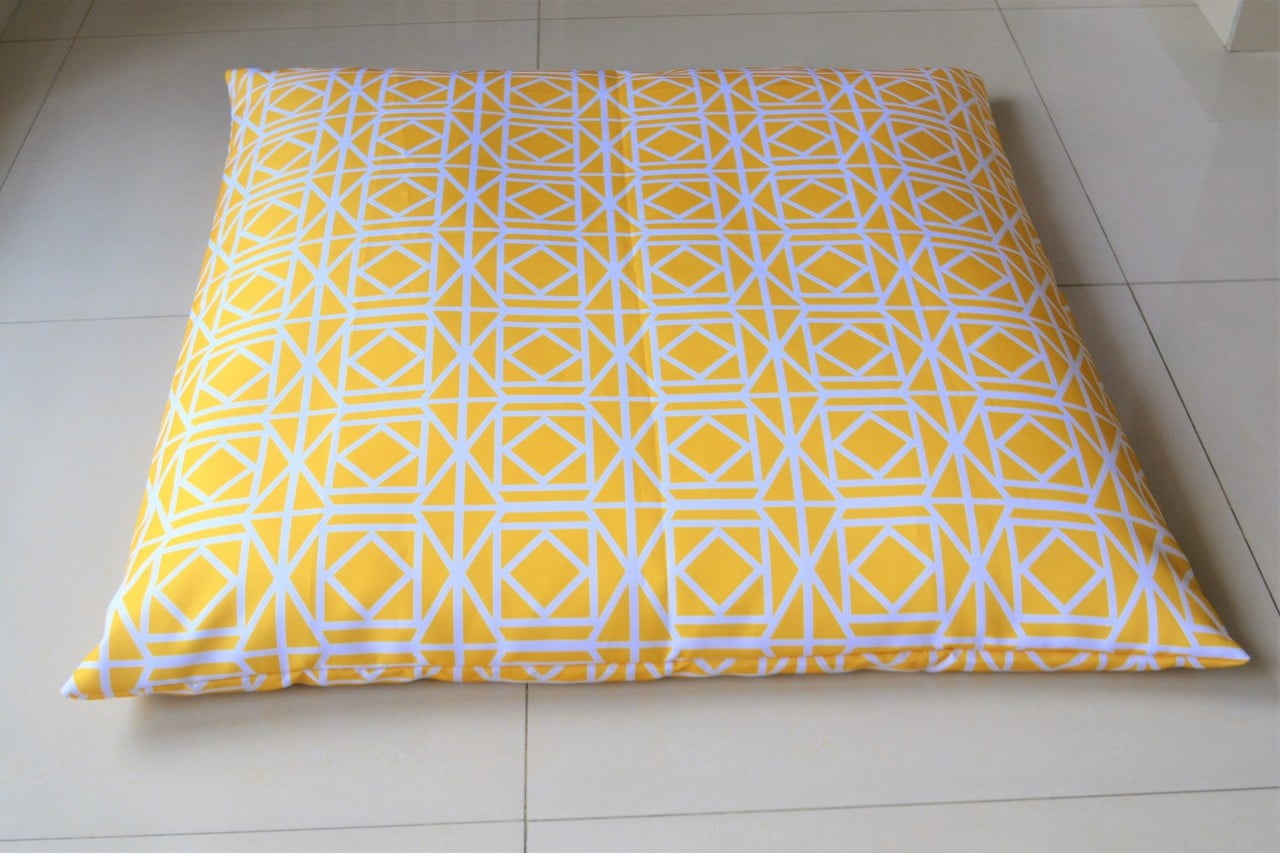 ABAGAIL Extra Large outdoor floor cushion yellow waterproof