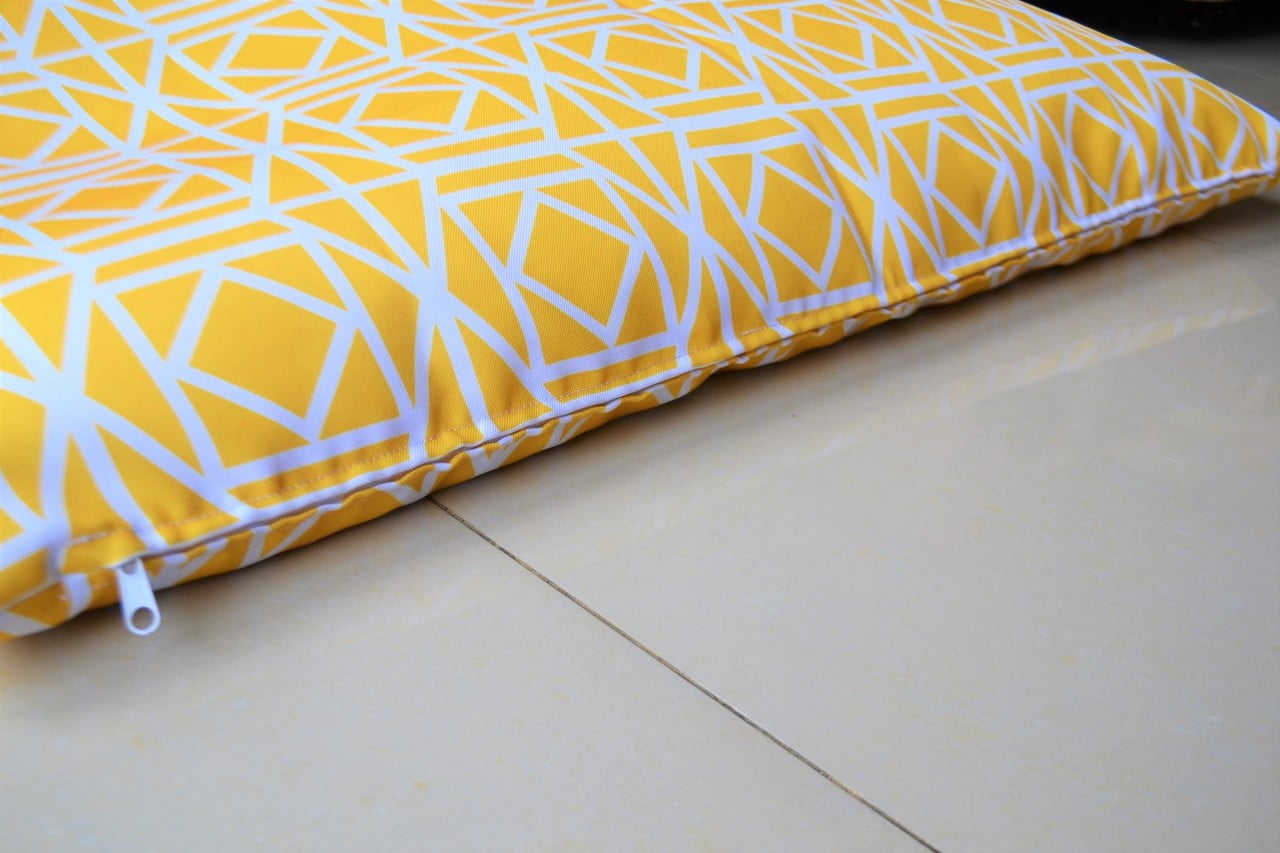 ABAGAIL Extra Large outdoor floor cushion yellow waterproof
