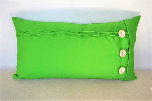 Emerald Green/Jade Oblong / Rectangular Cushion Cover Button