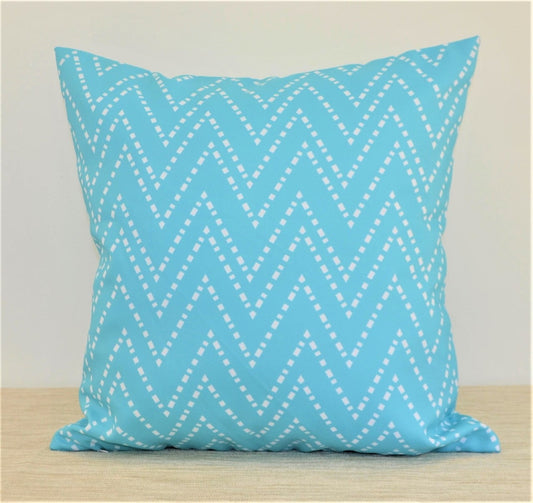 Oceana Aqua/Turquoise waterproof outdoor cushion cover  16" or 18"