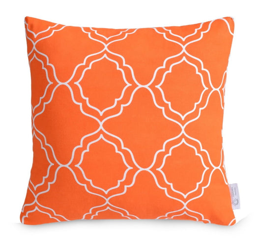 Adalie Orange Geometric Cushion Cover