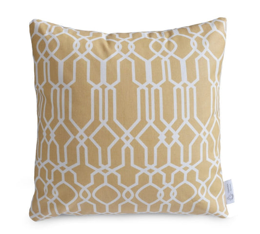 CLIFTON Beige Geometric Waterproof Outdoor Cushion Cover