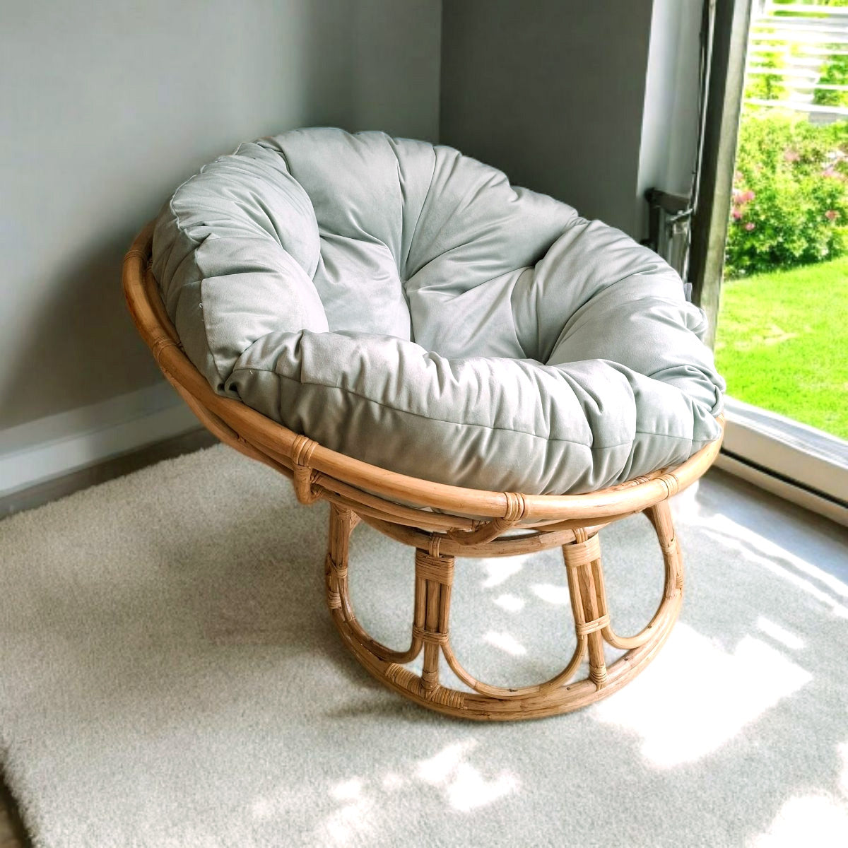MIST grey-green Papasan chair cushion