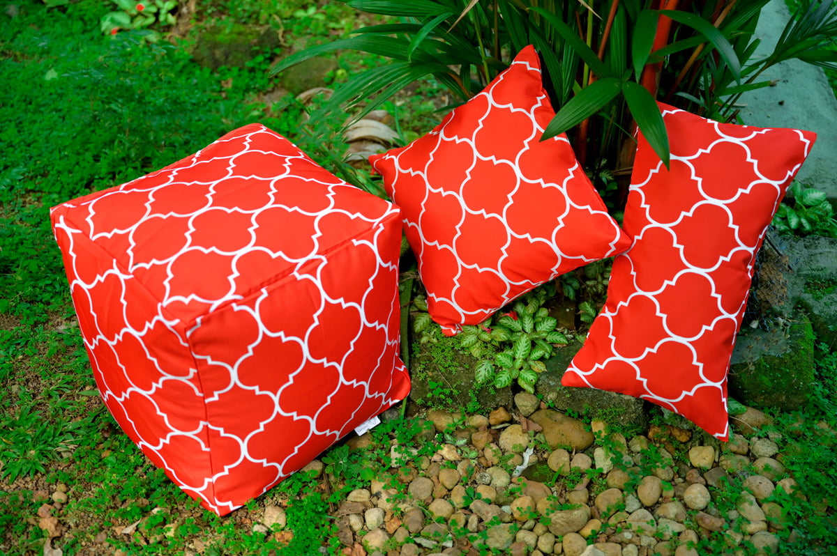 SPICE orange oblong waterproof outdoor cushion cover 12 x 22