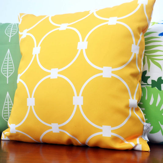 Tuscany 20" yellow waterproof outdoor cushion cover