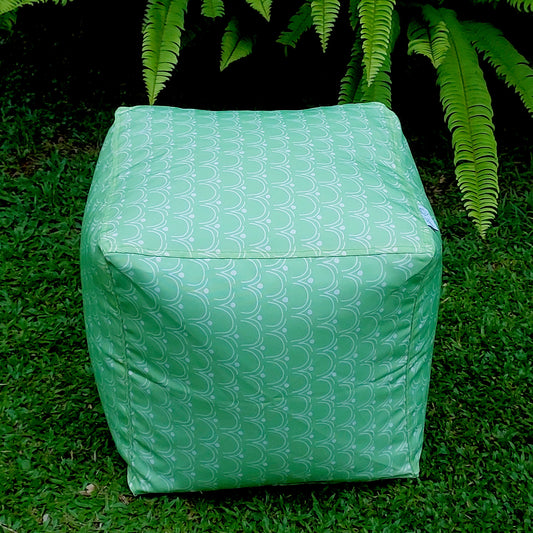 Outdoor Pouf / Ottoman/foot stool in Apple Green - Walls of Taj