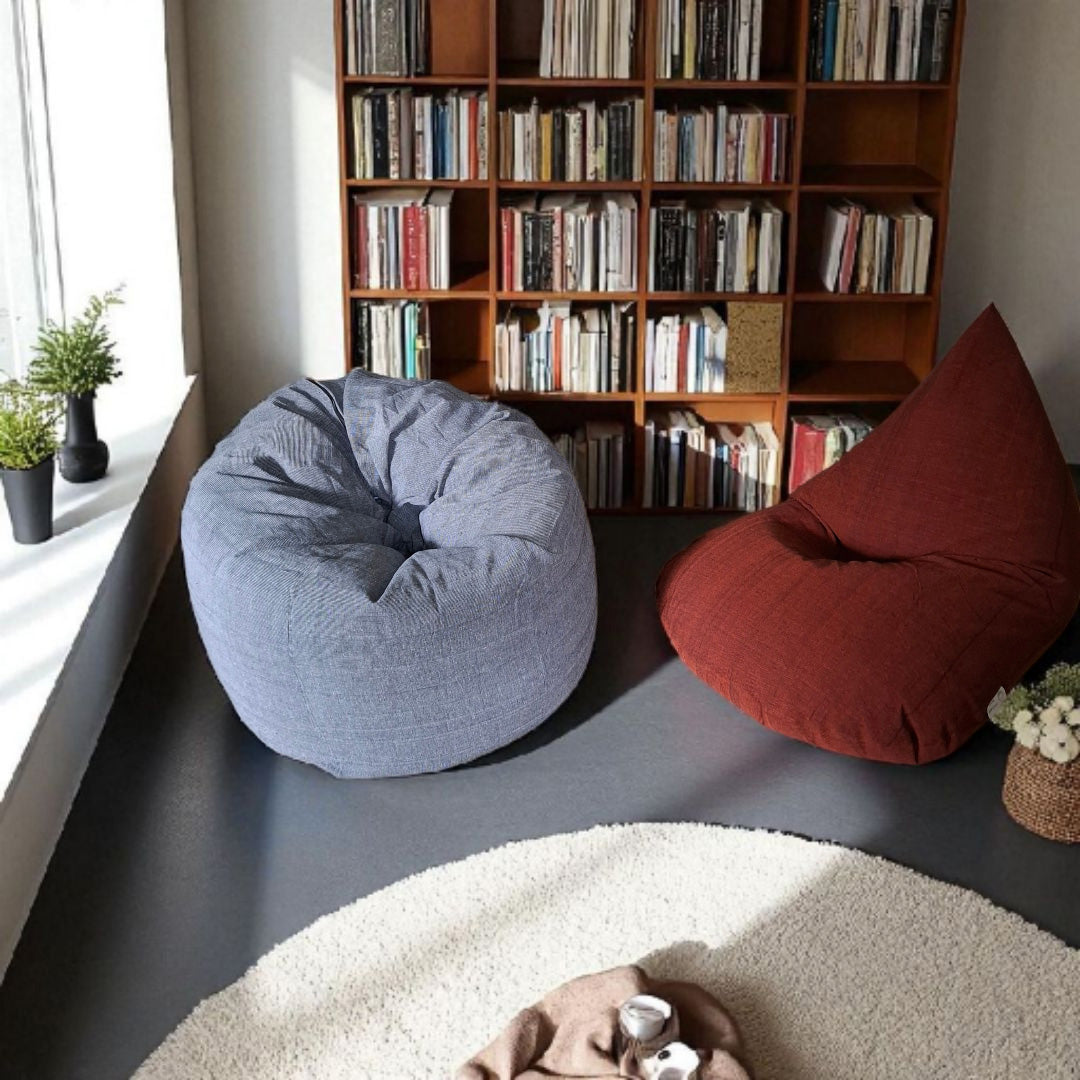 Terracotta cotton bean bag