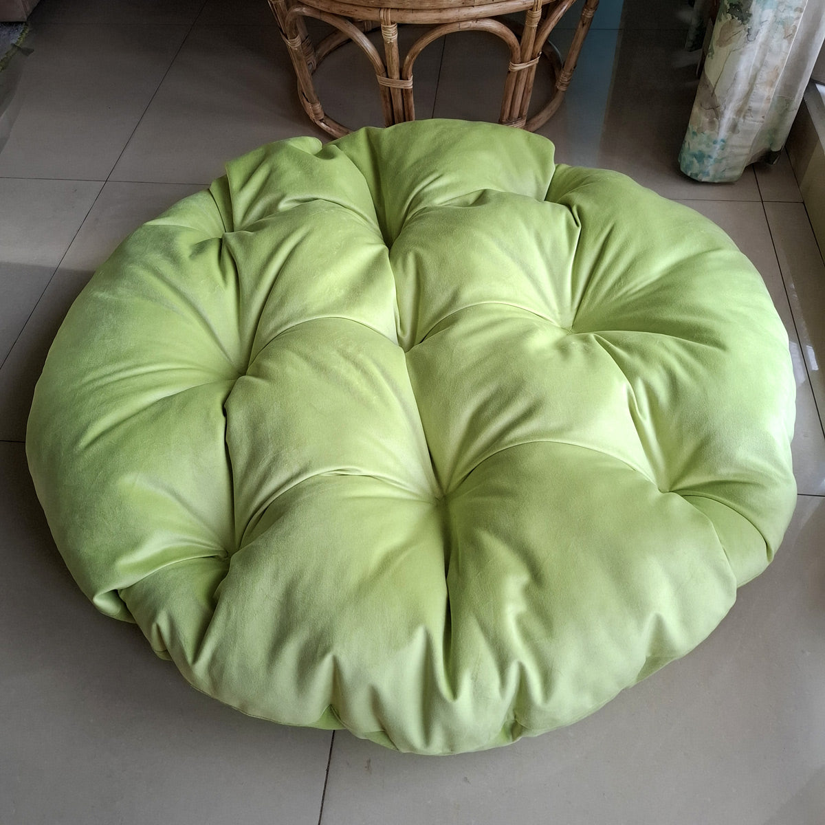 CELESTE Lime green Papasan chair cushion