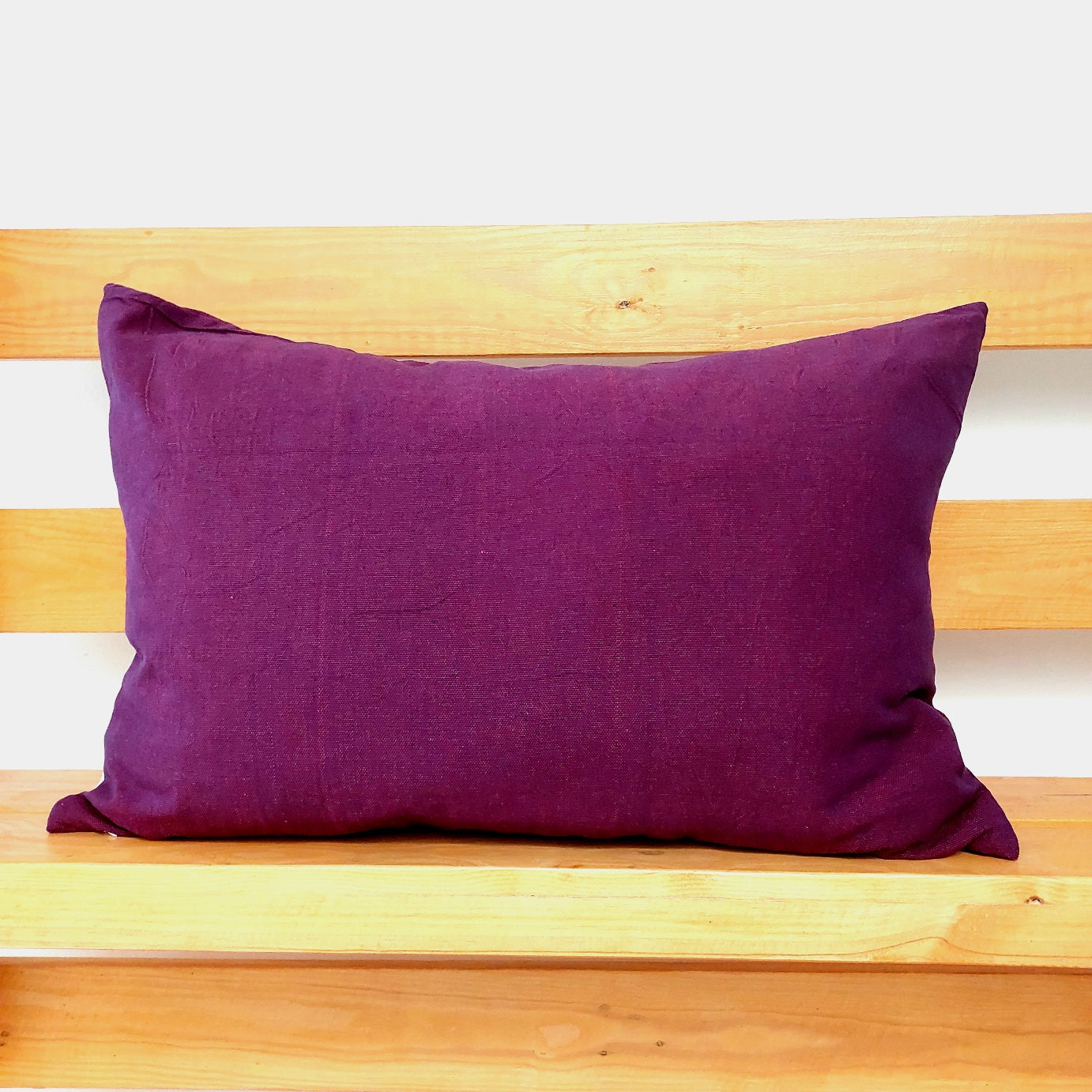 "Maude" purple oblong pillow (with insert) 16" x 24"