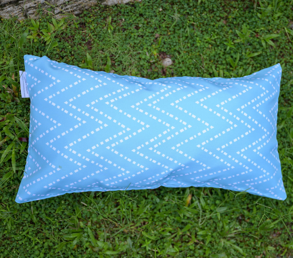 OCEANA Aqua oblong waterproof outdoor cushion cover 12 x 22