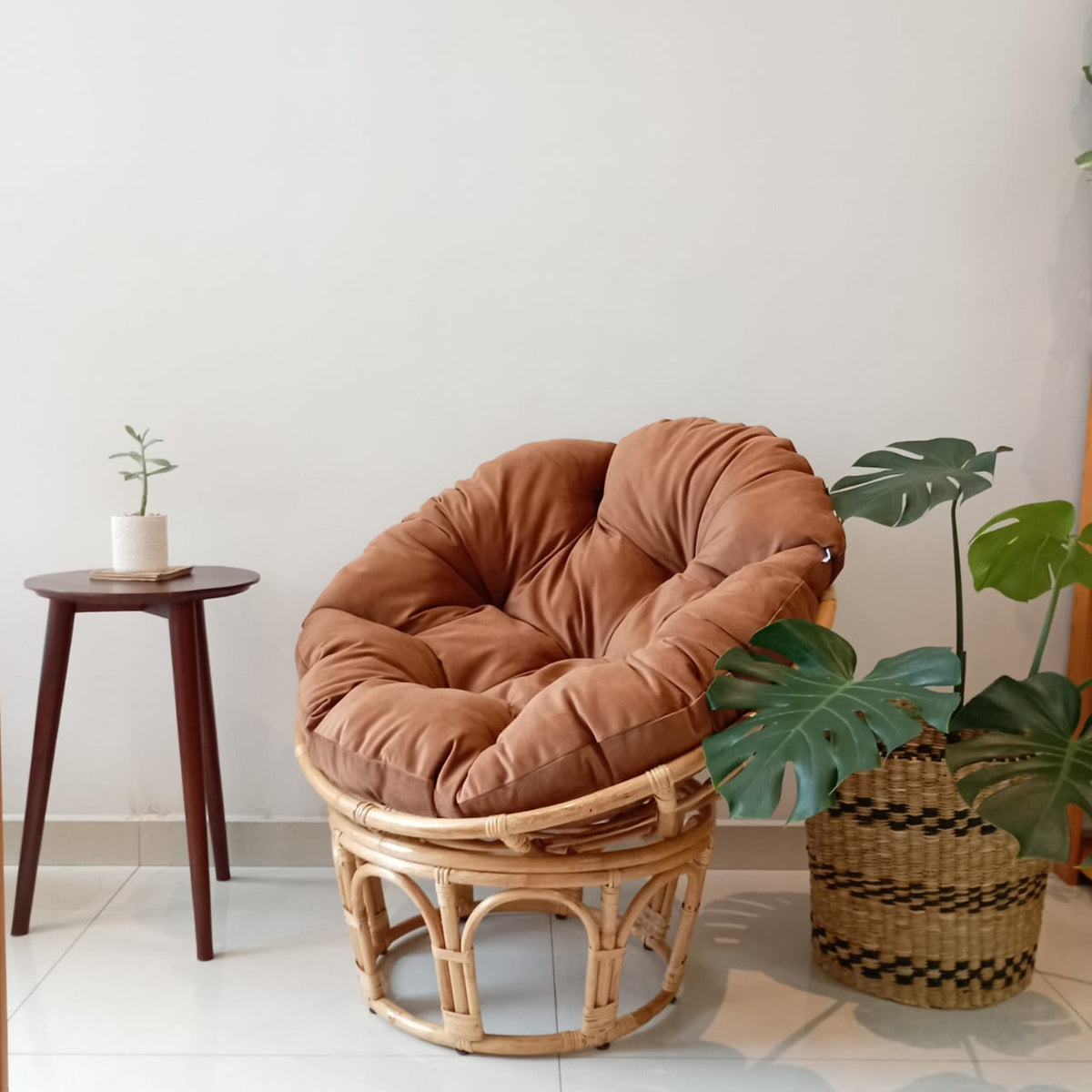 Venice Papasan chair cushion - Rosy brown