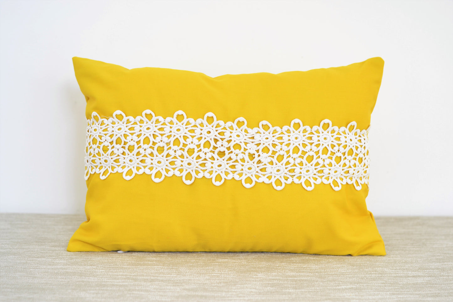Mishka Yellow oblong cushion cover - Slight Defect