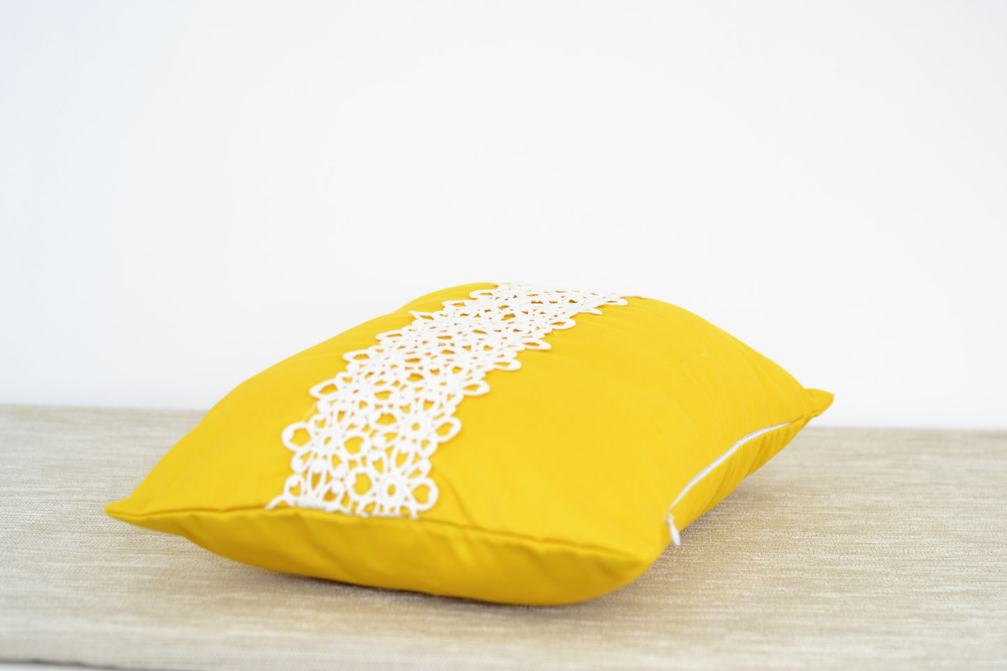 Mishka Yellow oblong cushion cover - Slight Defect