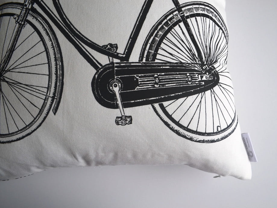 Odessa SLIGHT DEFECT Vintage Bicycle/Script Cushion Cover