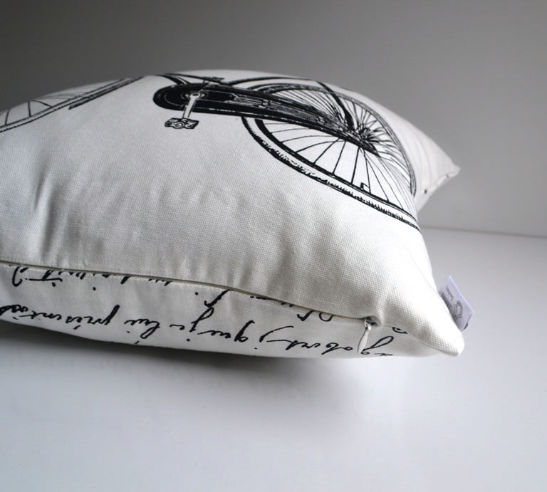 Odessa SLIGHT DEFECT Vintage Bicycle/Script Cushion Cover