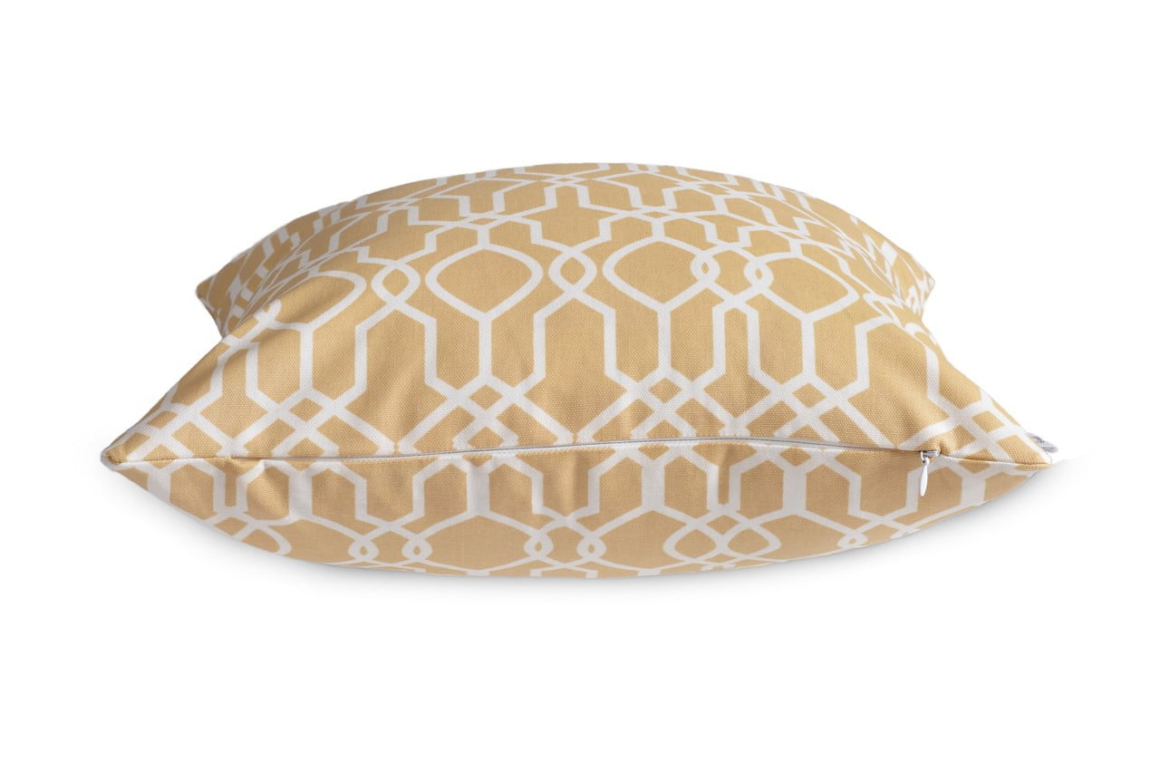 CLIFTON Beige Geometric Waterproof Outdoor Cushion Cover