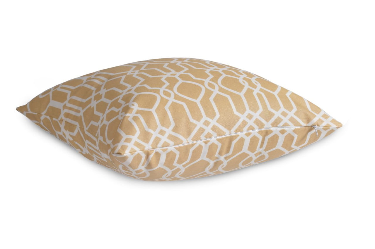 CLIFTON Beige Geometric Waterproof Outdoor Cushion Cover