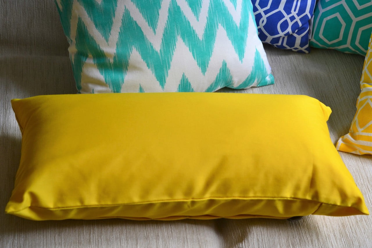 Mustard Yellow Oblong Cushion Cover