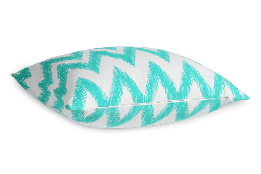 Kai Aqua/Turquoise WATERPROOF OUTDOOR Chevron Cushion Cover