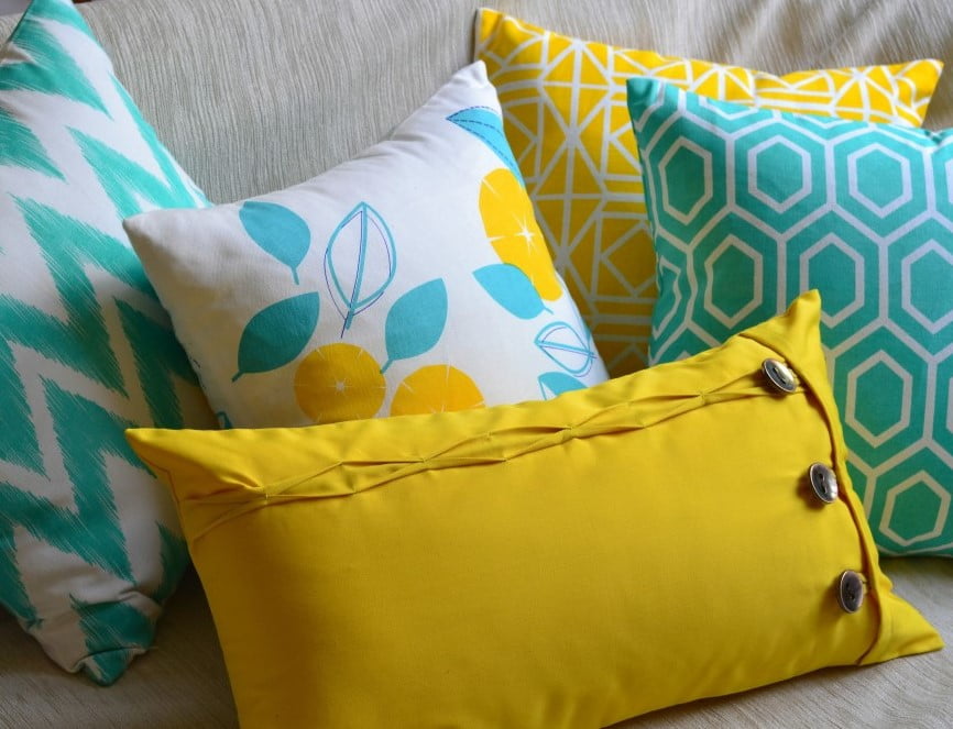 Mustard Yellow Oblong Cushion Cover