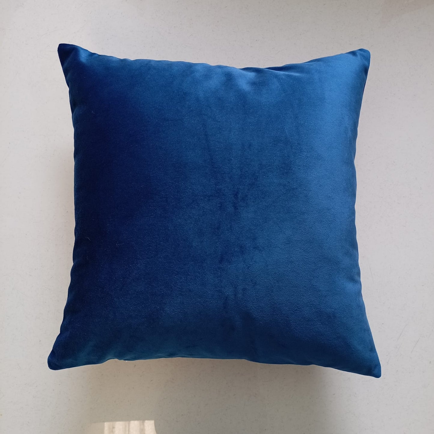 Velvet blue, green cushion covers 16"