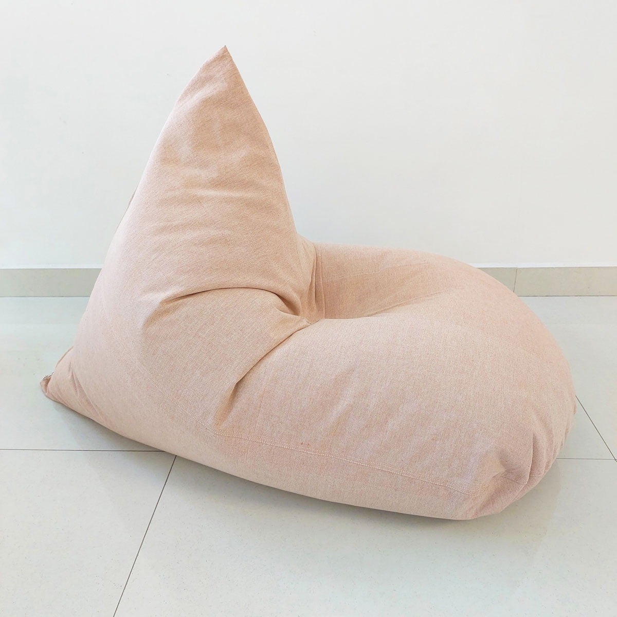 LARA Pale pink/Blush bean bag in handloom cotton Slight Defect