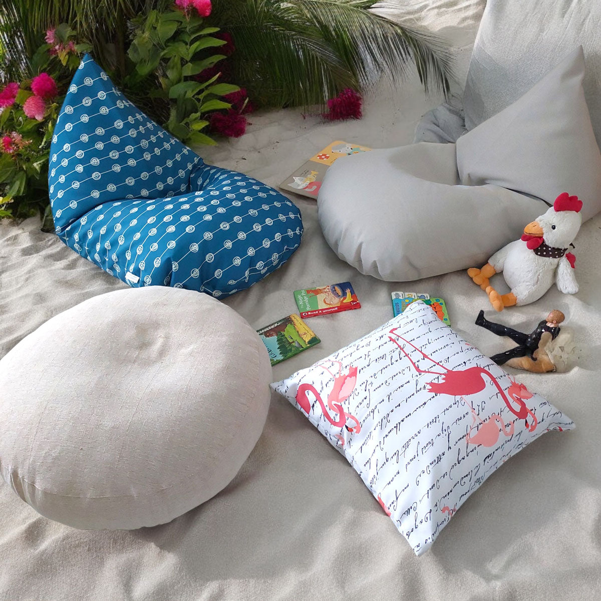 Kids Cream Beanbag Indoor/Outdoor - Reagan