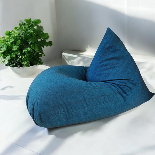 NIGHT- Blue cotton bean bag chair