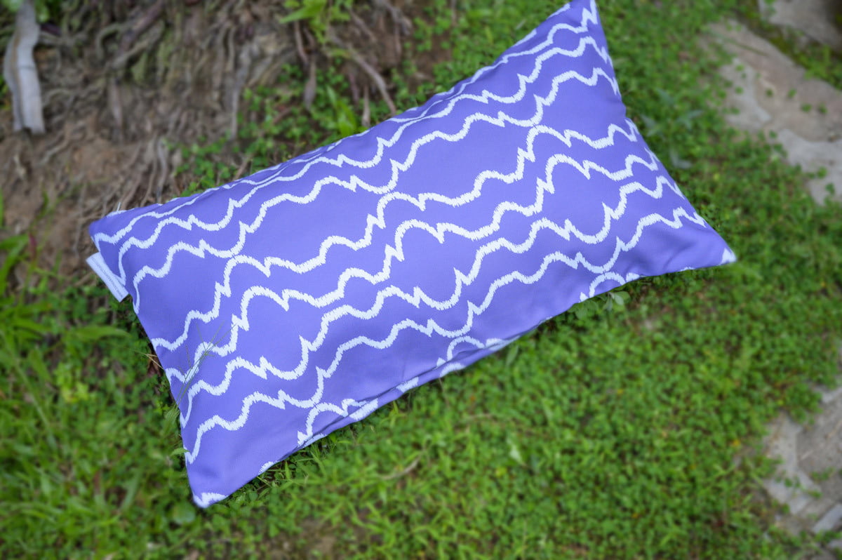 AUDREY purple oblong waterproof outdoor cushion cover