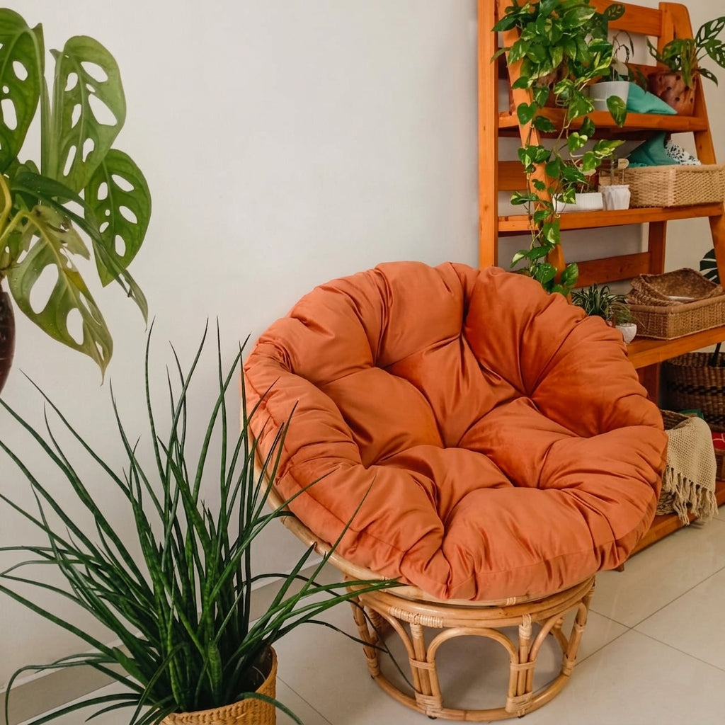 CATALINA Tan Orange Papasan Chair Cushion