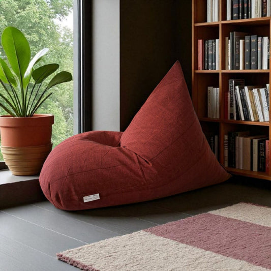 Terracotta cotton bean bag