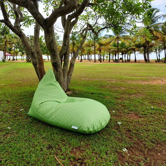 Apple green waterproof outdoor bean bag chair - Walls of Taj