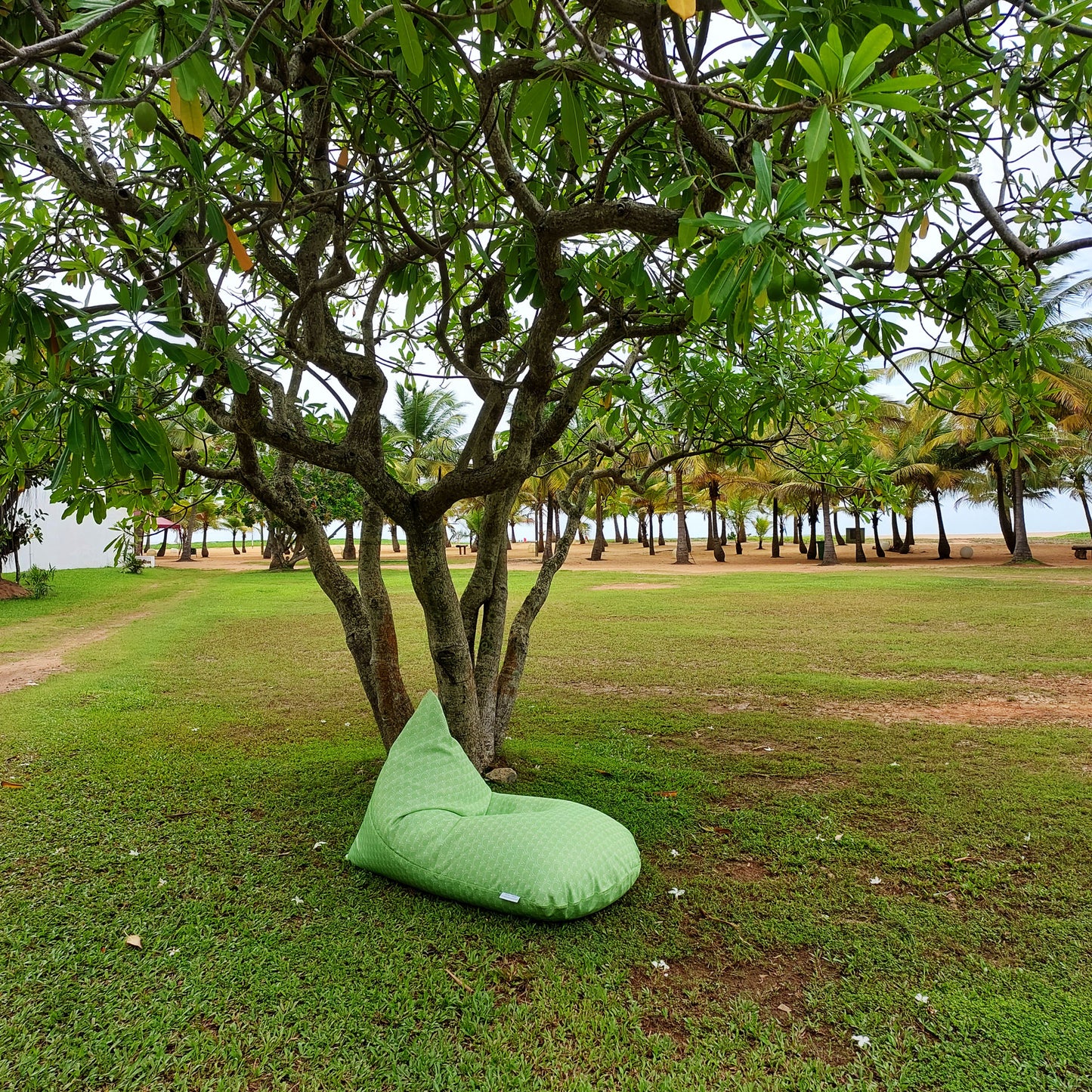 Apple green waterproof outdoor bean bag chair - Walls of Taj