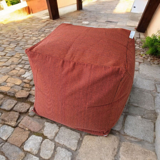 TERRACOTTA brick orange pouf / ottoman