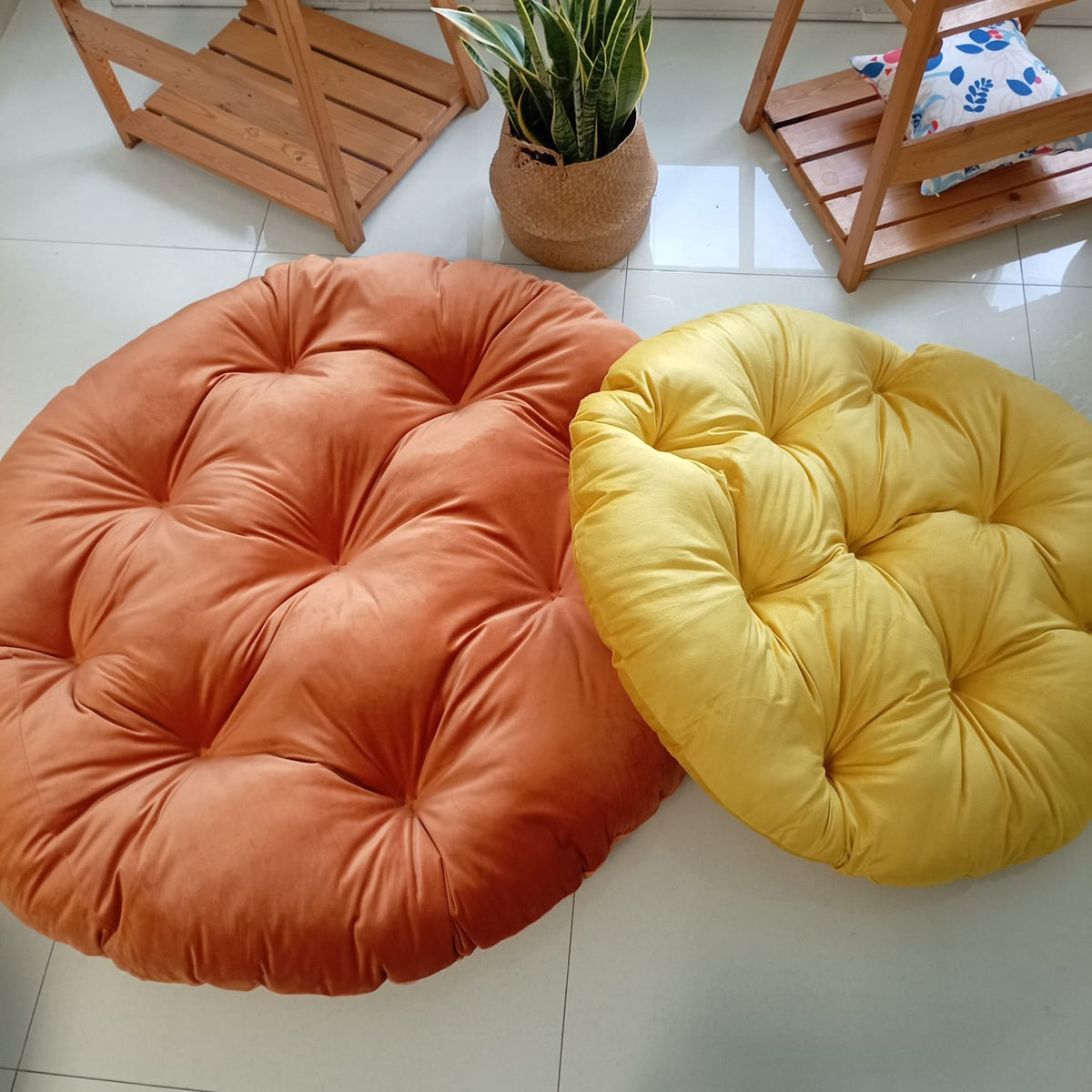 CATALINA Tan Orange Papasan Chair Cushion