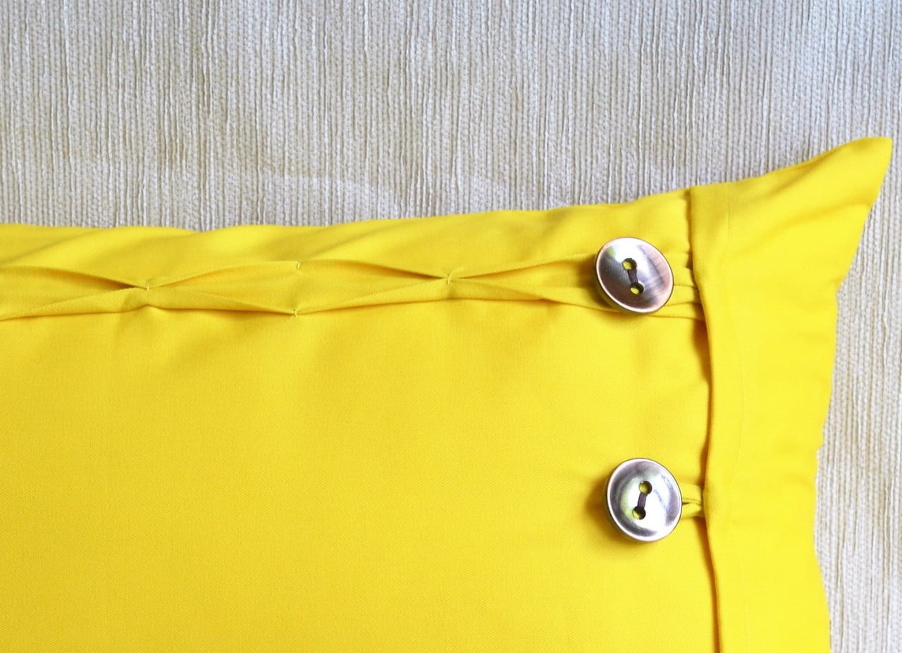 Mustard Yellow Oblong Cushion Cover