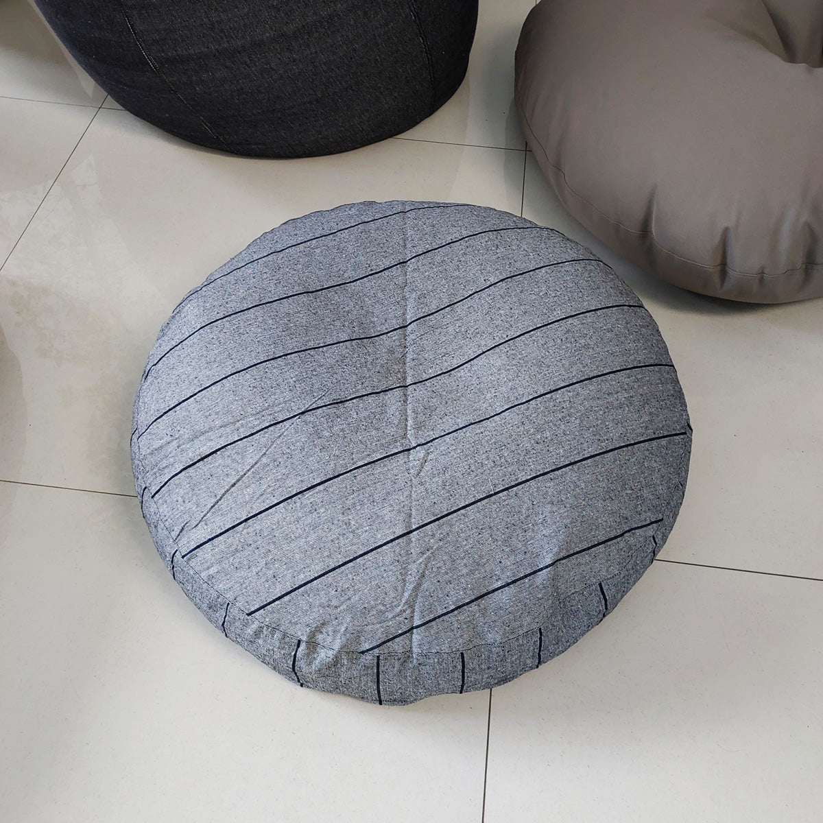 SILVERSTONE floor cushion in handloom cotton