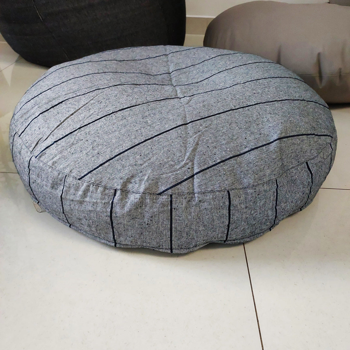 SILVERSTONE floor cushion in handloom cotton